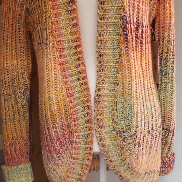 RD Style Multi Colored Open Cardigan Nwt - Picture 4 of 8